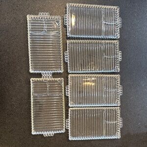 Hazel Atlas Sip and Snack Serving Trays